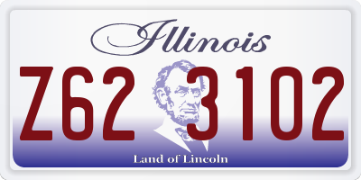 IL license plate Z623102