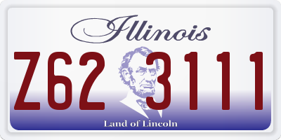 IL license plate Z623111