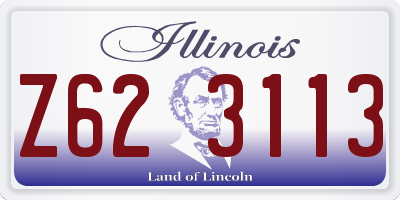 IL license plate Z623113