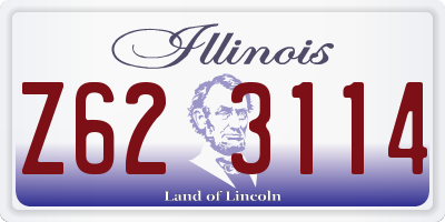 IL license plate Z623114