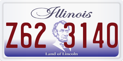IL license plate Z623140