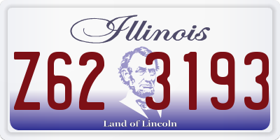 IL license plate Z623193