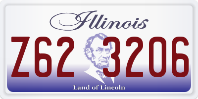 IL license plate Z623206