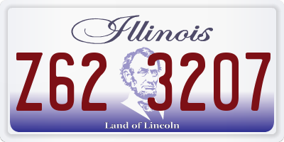 IL license plate Z623207