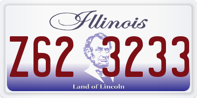 IL license plate Z623233