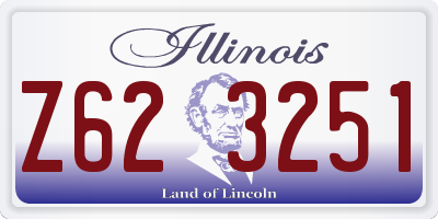 IL license plate Z623251