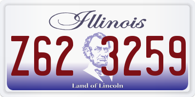 IL license plate Z623259