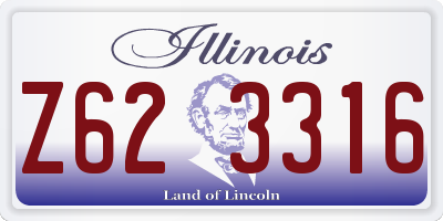 IL license plate Z623316