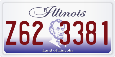IL license plate Z623381