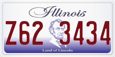 IL license plate Z623434