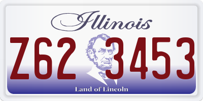 IL license plate Z623453