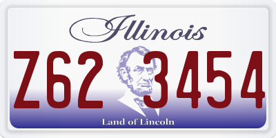 IL license plate Z623454
