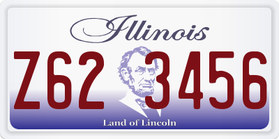 IL license plate Z623456