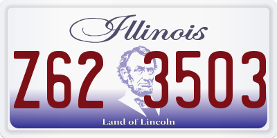 IL license plate Z623503