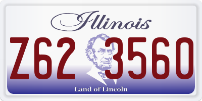 IL license plate Z623560