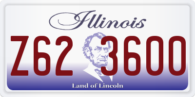 IL license plate Z623600