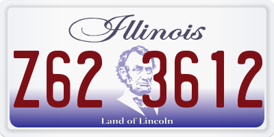 IL license plate Z623612