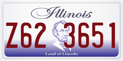 IL license plate Z623651