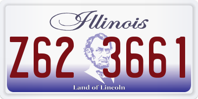 IL license plate Z623661