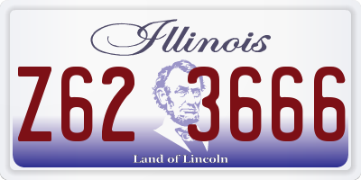 IL license plate Z623666