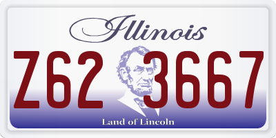 IL license plate Z623667