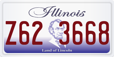 IL license plate Z623668