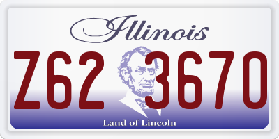 IL license plate Z623670