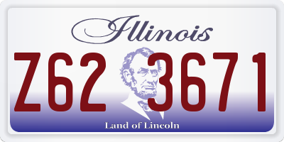 IL license plate Z623671