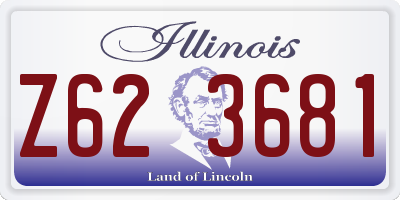 IL license plate Z623681