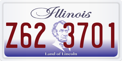 IL license plate Z623701