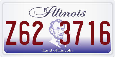 IL license plate Z623716