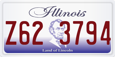 IL license plate Z623794