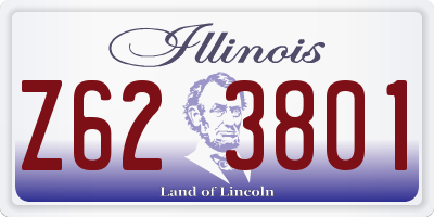IL license plate Z623801