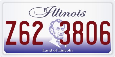IL license plate Z623806