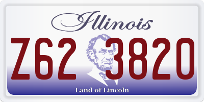 IL license plate Z623820