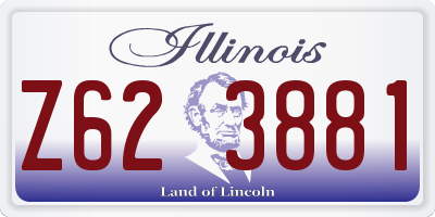 IL license plate Z623881