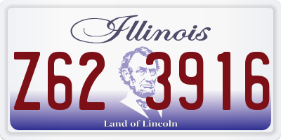 IL license plate Z623916