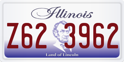 IL license plate Z623962