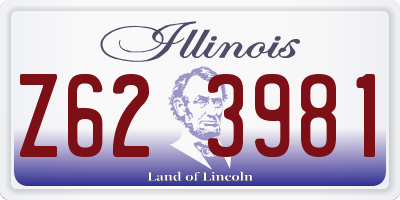 IL license plate Z623981