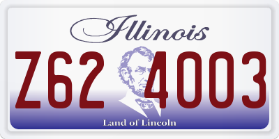 IL license plate Z624003