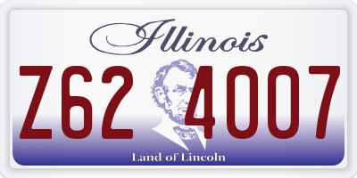 IL license plate Z624007