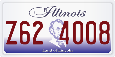 IL license plate Z624008