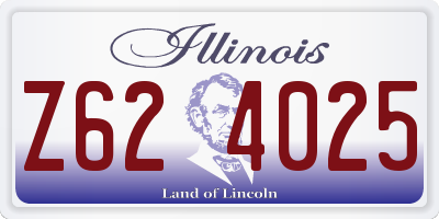 IL license plate Z624025