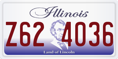 IL license plate Z624036