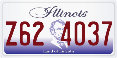 IL license plate Z624037