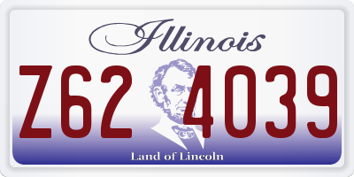 IL license plate Z624039