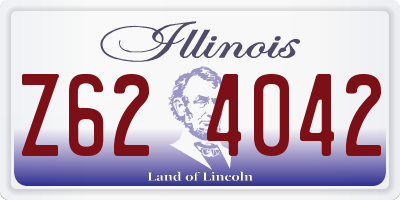 IL license plate Z624042