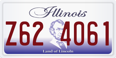 IL license plate Z624061