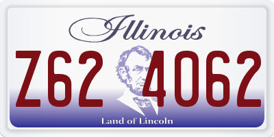 IL license plate Z624062