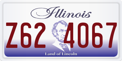 IL license plate Z624067